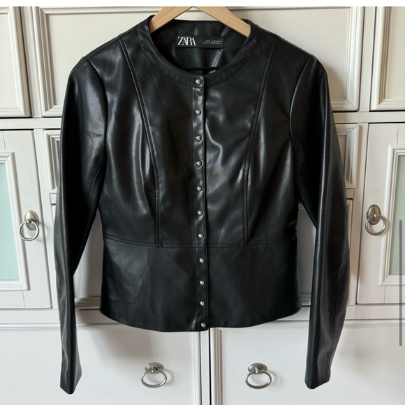 Zara Faux Leather Jacket - Picture 5 of 13